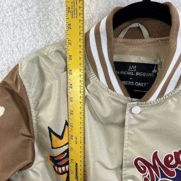 Members Only X Jean Michel Basquiat NWT Mens S Mona Lisa Varsity Bomber Jacket - Picture 10 of 16